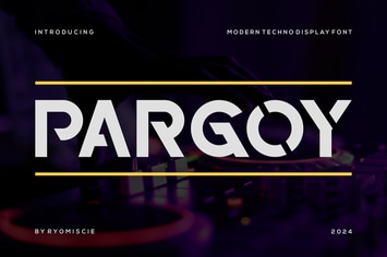 Pargoy - Modern Techno Display Font