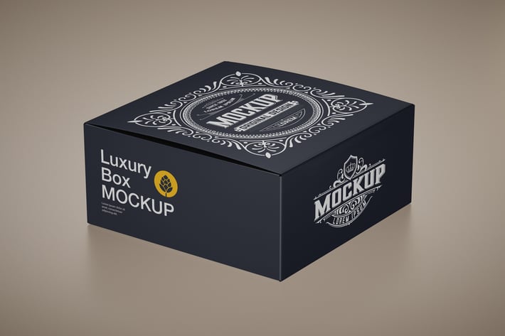 Luxury Cardboard Box Mockup