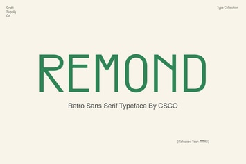 Remond - Retro Sans Serif Typeface