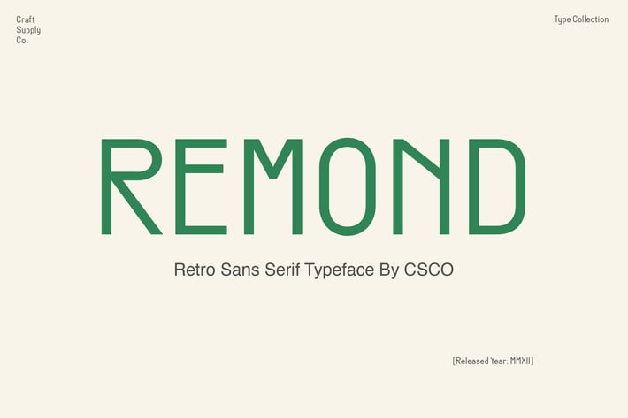 Remond - Retro Sans Serif Typeface