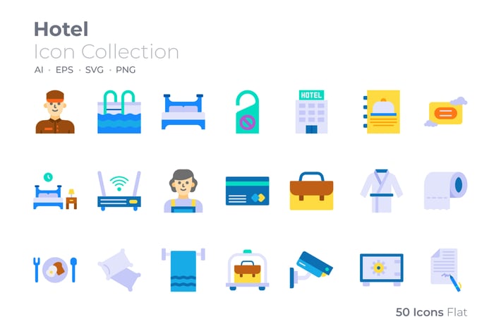 Hotel Color Icon