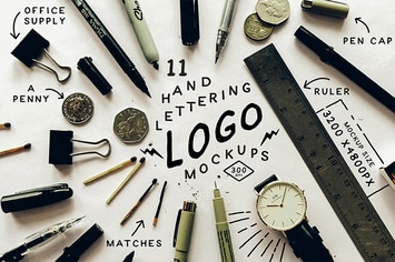 Hand Lettering Logo Mockups