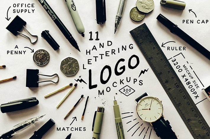 Hand Lettering Logo Mockups