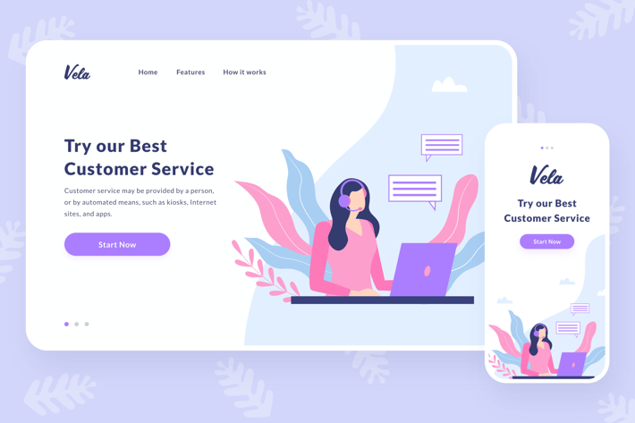 Customer service illustration