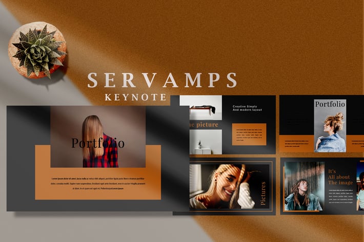 Servamps Dark Minimal - Fashion Keynote Template