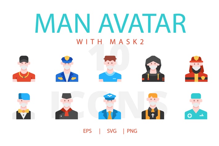 Man avatar with mask 2