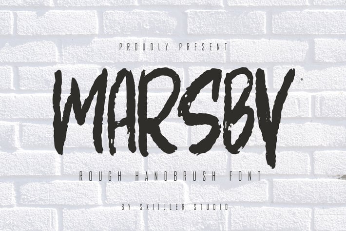 Marsby - Rough Handbrush Font