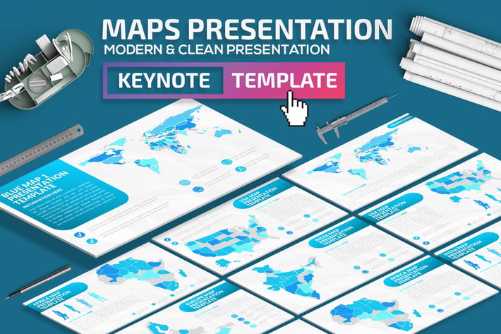 Blue Map Keynote Presentation