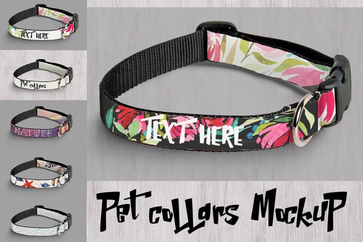 Mockup pet collars