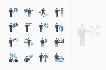 Business Management Icons Set 2 - Blue Series
