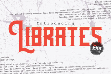 Librates Old | Ephemera Vintage Display Font