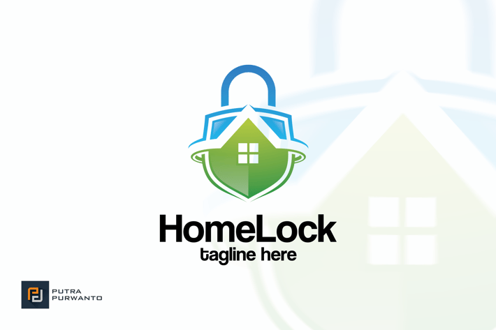 Home Lock - Logo Template