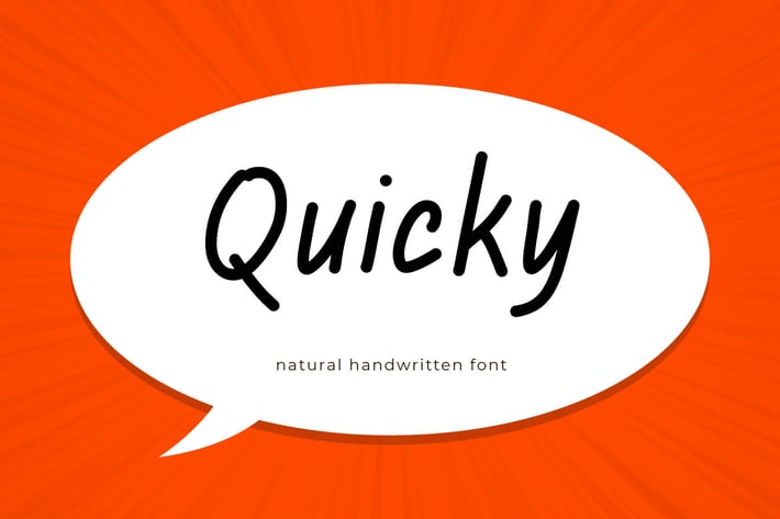 Quicky - Natural handwritten font
