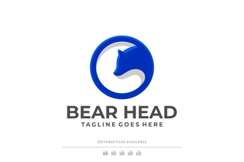 Bear Head Color Logo