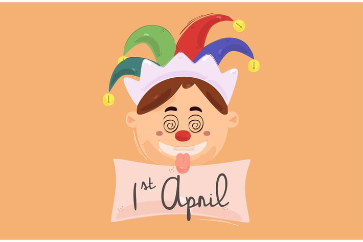 April Fool's Day Background Illustration