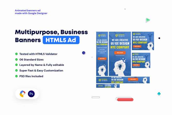 Multipurpose, Business Banners HTML5 Ad