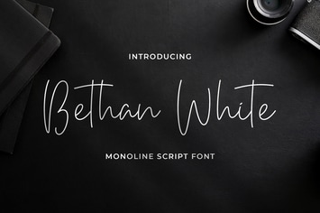 Bethan White - Monoline Script Font