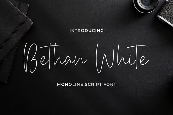 Bethan White - Monoline Script Font