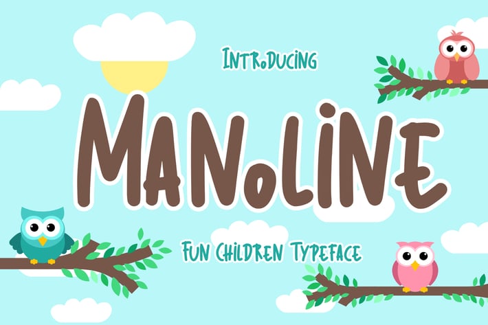 Manoline Fun Advertisement Font