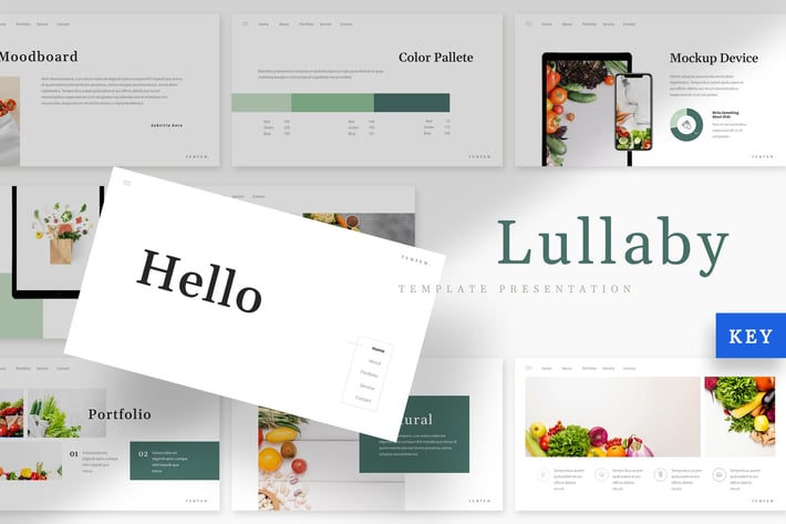Lullaby - Vegetables Keynote Template
