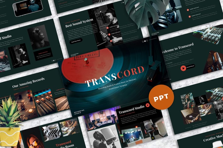 Transcord - Recording Studio  Powerpoint Templates