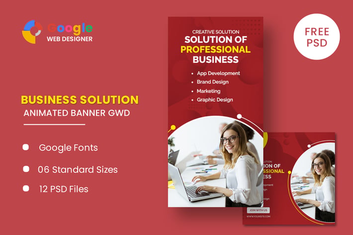 Business Solution Animated Banner GWD