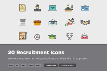 20 Recruitment Icons