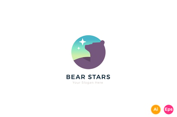 Bear Stars Logo Template