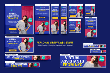 Personal Virtual Assistant Banners Ad