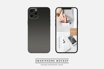 Smartphone front view 8K high resolution mockup