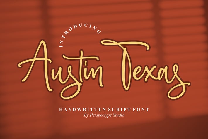Austin Texas Handwritten Script Font