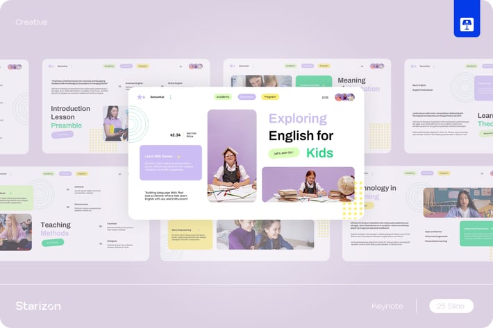 Purple Creative Education For Kids Lesson • 005
