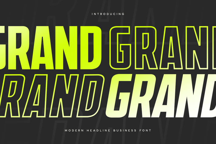 Grand - Modern Headline Business Font