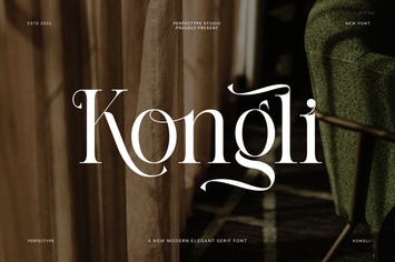 Kongli Modern Ligature Serif Font