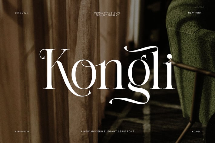 Kongli Modern Ligature Serif Font