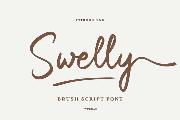 Swelly - Handwritten Brush Script Font
