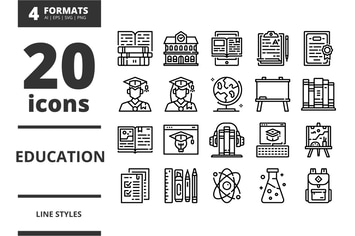 Education Line icons packs