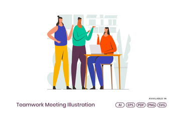 Teamwork Meeting Illustration
