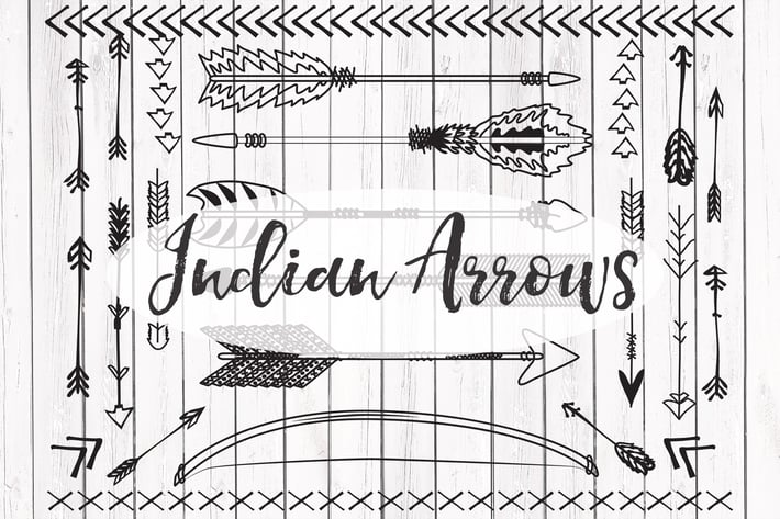 Vector Indian arrows clipart