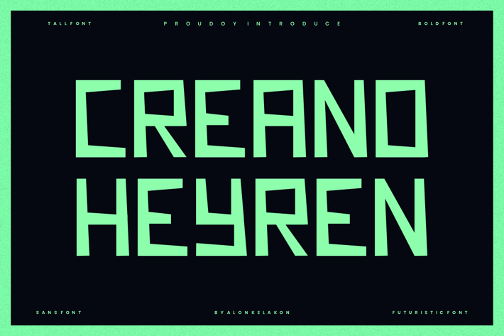 Creano Heyren - Tall Display Font