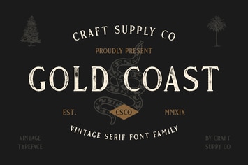 Gold Coast - Vintage Serif Font Family