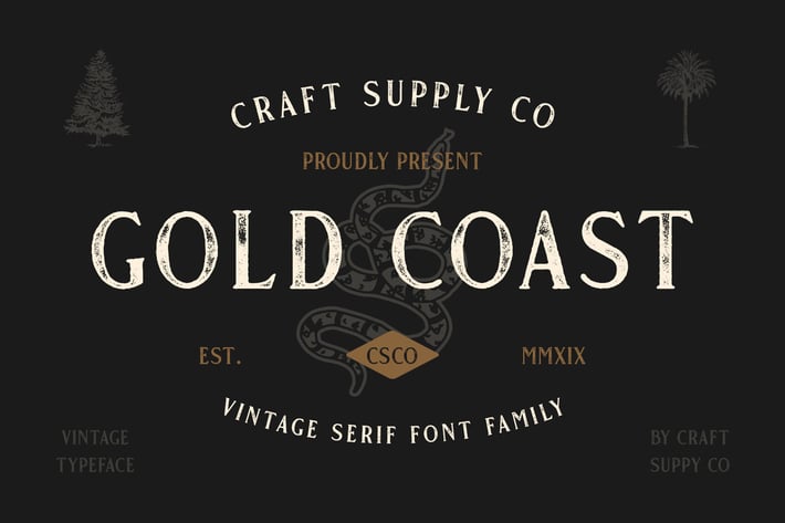 Gold Coast - Vintage Serif Font Family