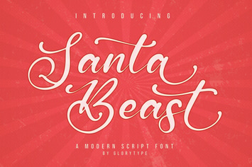 Santa Beast Modern Script Font