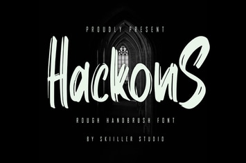 Hackons - Rough Handbrush Font