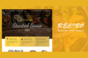 Recibo - Restaurant / Food HTML Template
