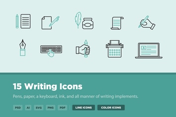 15 Writing Icons