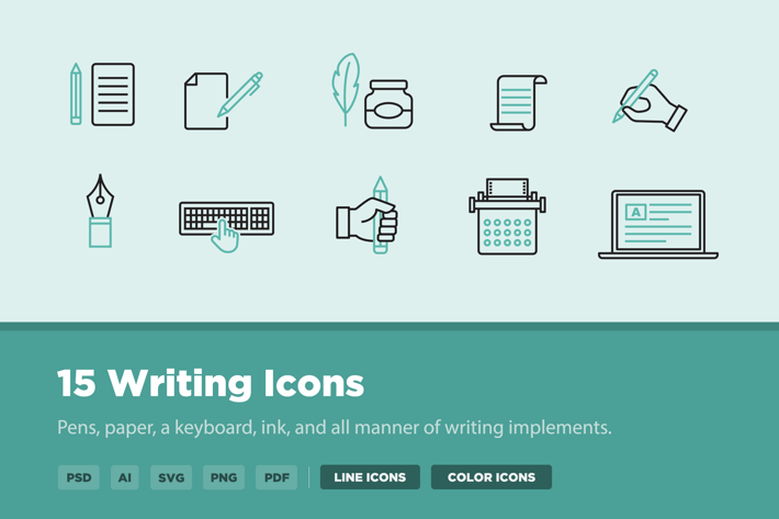 15 Writing Icons