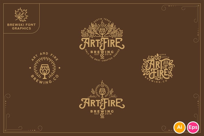 Brewery Brewski Beer Logo Template