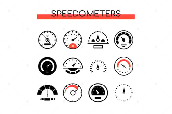 Different speedometers collection
