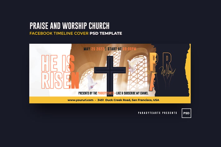 Praise and Worship Church Facebook Timeline Cover